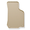Tapis de sol en caoutchouc adapté pour Seat Leon I (1999-2005) - tapis de voiture - beige