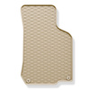 Tapis de sol en caoutchouc adapté pour Volkswagen Bora I (1997-2005) - tapis de voiture - beige