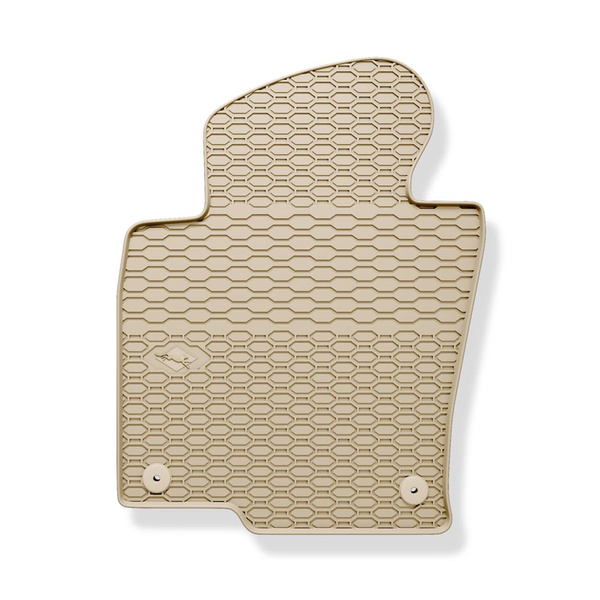 Tapis de sol en caoutchouc adapté pour Volkswagen Passat B7 (2010-2014) - tapis de voiture - beige