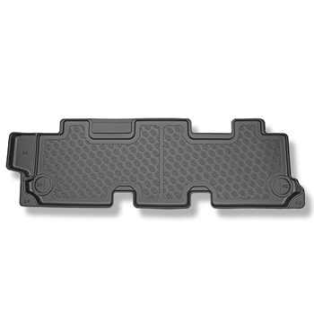 Tapis de sol en TPE adapté pour Volkswagen Caravelle T5, T6, T6.1 Van (2003-....) - 3ème rangée - tapis de voiture - noir