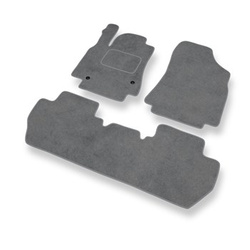 Tapis de Sol Velours adapté pour Citroen Berlingo II Van (2008-2018) - Premium tapis de voiture - gris