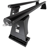 Barres de toit en aluminium adapté pour Ford Transit Connect Van (2003-2013) - Porte-Bagages de Voiture noir - points de montage - (suivant le modèle de voiture ils peuvent se situer à différents endroits)