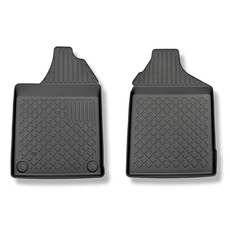 Tapis de sol en TPE adapté pour Aixam Coupe electric Coupé (02.2017-....) - tapis de voiture - noir