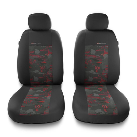 Housses de siège avant adaptées pour Alfa Romeo Stelvio (2017-2019) - housse siege voiture universelles - couverture siege conducteur - 2UNE-RD