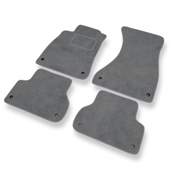 Tapis de Sol Velours adapté pour Audi A4 B9 (2015-2024) - Premium tapis de voiture - gris