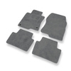 Tapis de Sol Velours adapté pour Honda Accord VIII Coupé, Berline, Tourer (2008-2016) - Premium tapis de voiture - gris