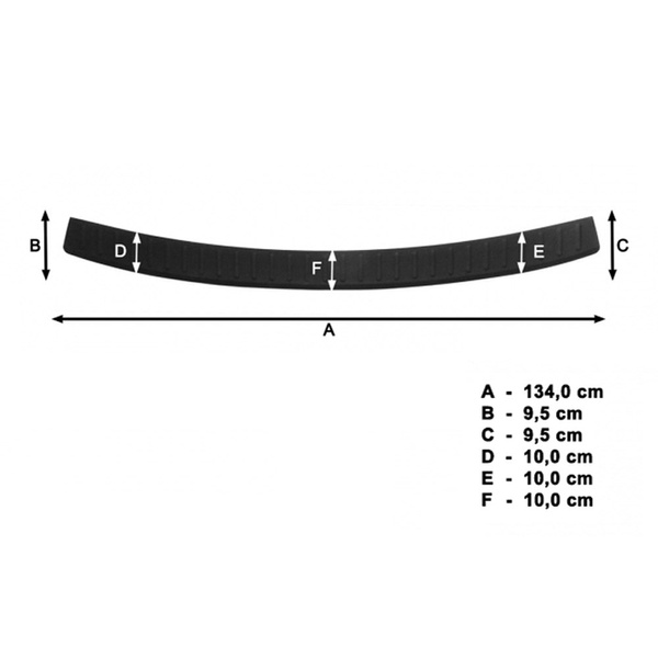Revêtement noir pour pare-choc arrière Volkswagen Caddy IV Cargo (2015-....)