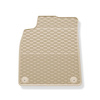 Tapis de sol en caoutchouc adapté pour Audi A6 C7 Avant, Berline (2011-2018) - tapis de voiture - beige - 4 pcs.