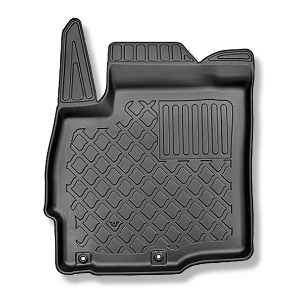 Tapis de sol en TPE adapté pour Mitsubishi Outlander III SUV (09.2012-10.2021) - non pour version hybride; sans la troisième rangée de sièges - tapis de voiture - noir