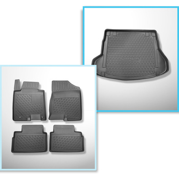 Kit tapis de coffre et tapis de voiture TPE pour: Kia Ceed II Break (09.2012-08.