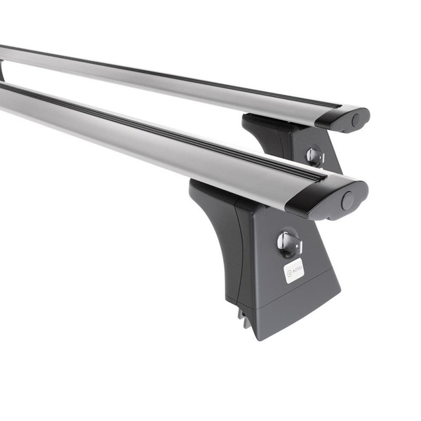 Barres de toit en aluminium adapté pour Opel Meriva B Monospace (2010-2017) - Porte-Bagages de Voiture argent - points de montage - (suivant le modèle de voiture ils peuvent se situer à différents endroits)