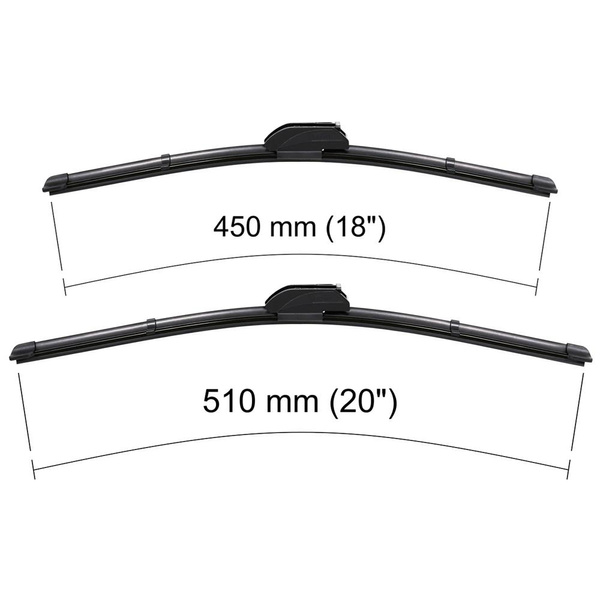 Balais d'essuie-glace de pare-brise adaptés pour Hyundai Lantra Break, Berline (10.1990-2000) - balais plat