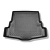 Tapis de coffre adapté pour Alfa Romeo 159 Berline (09.2005-2011) - bac de coffre - protection de coffre voiture - avec roue de secours taille normale