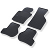 Tapis de sol en caoutchouc adapté pour Volkswagen Scirocco III (2008-2017) - tapis de voiture - noir