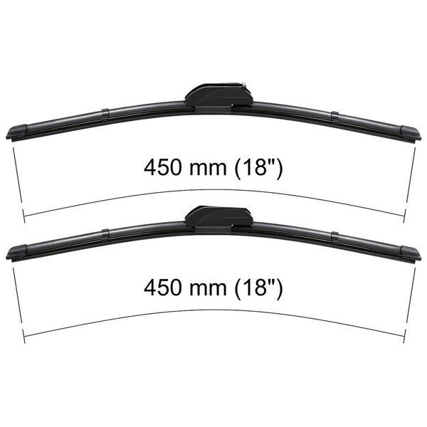 Balais d'essuie-glace de pare-brise adaptés pour Hyundai H100 Van (1993-2007) - balais plat