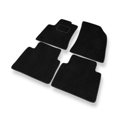 Tapis de Sol Velours adapté pour Citroen C3 Aircross I SUV (2017-2024) - Premium tapis de voiture - noir