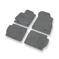 Tapis de Sol Velours adapté pour Mazda 2 II (2007-2014) - Premium tapis de voiture - gris