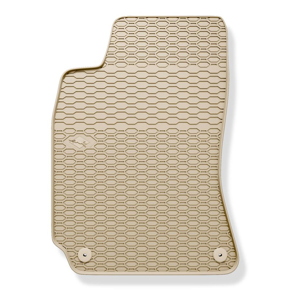Tapis de sol en caoutchouc adapté pour Volkswagen Passat B5 (1996-2005) - tapis de voiture - beige