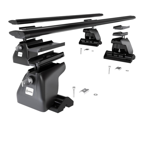 Barres de toit en aluminium adapté pour Citroen Jumpy III Van (2016-....) - Porte-Bagages de Voiture noir - points de montage - (suivant le modèle de voiture ils peuvent se situer à différents endroits)