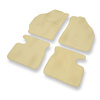 Tapis de Sol Velours adapté pour Daewoo Matiz Hayon (1998-2008) - Premium tapis de voiture - beige