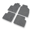 Tapis de Sol Velours adapté pour Fiat 500 Hayon (2007-2012) - Premium tapis de voiture - gris