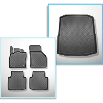 Kit tapis de coffre et tapis de voiture TPE pour: Skoda Superb III 3V Liftback (05.2015-....) - non pour version hybride