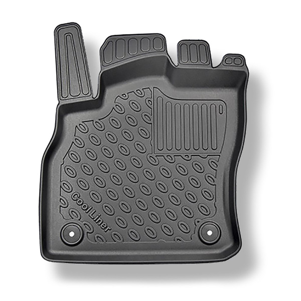 Tapis de sol en TPE adapté pour Audi Q3 F3 SUV, Sportback (09.2019-....) - aussi avec boîte hybride TFSI e Plug-in Hybrid - tapis de voiture - noir