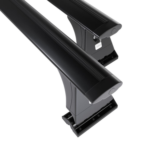 Barres de toit en aluminium adapté pour Mazda 6 mk I Hayon (2002-2007) - Porte-Bagages de Voiture noir - points de montage - (suivant le modèle de voiture ils peuvent se situer à différents endroits)