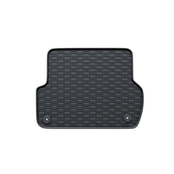 Tapis de sol en caoutchouc adapté pour Audi A4 B7 Avant, Cabriolet, Berline (2004-2009) - tapis de voiture - noir - 4 pcs.