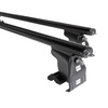 Barres de toit en aluminium adapté pour Daewoo Kalos Hayon (2003-2011) - Porte-Bagages de Voiture noir - toit normal