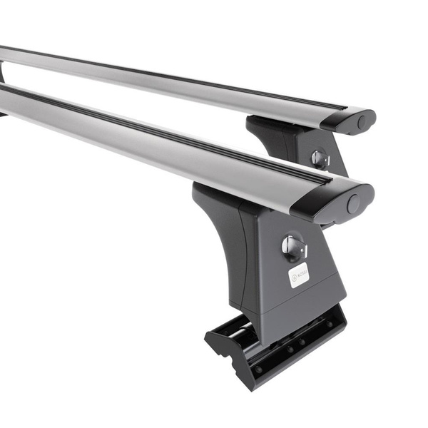 Barres de toit en aluminium adapté pour BMW 5 G30 Berline (2017-2023) - Porte-Bagages de Voiture argent - points de montage - (suivant le modèle de voiture ils peuvent se situer à différents endroits)