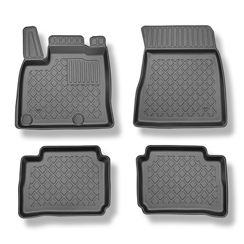 Tapis de sol en TPE adapté pour Nissan Qashqai III (J12) e-Power SUV (07.2022-....) - tapis de voiture - noir