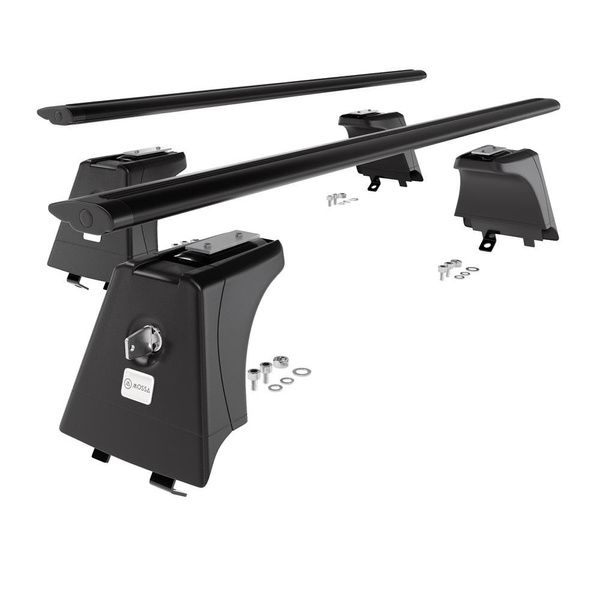 Barres de toit en aluminium adapté pour Hyundai i40 Break (2015-2018) - Porte-Bagages de Voiture noir - rails intégrés