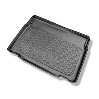 Tapis de coffre adapté pour Citroen C3 Aircross II SUV (11.2017-2024) - bac de coffre - protection de coffre voiture - coffre inférieur; plancher amovible en la position la plus basse ou sans plancher amovible du coffre; sièges arrière rabattables et coul