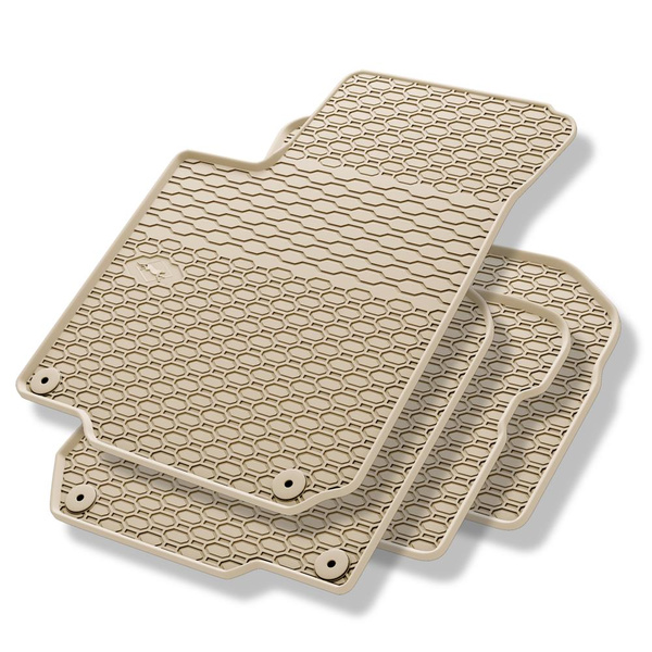 Tapis de sol en caoutchouc adapté pour Seat Leon I (1999-2005) - tapis de voiture - beige