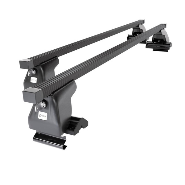 Barres de toit en acier adapté pour Nissan Terrano R20 mk II SUV (1993-2002) - Porte-Bagages de Voiture noir - toit normal