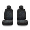 Housses de siège avant adaptées pour Hyundai i30 I, II, III (2007-2019) - housse siege voiture universelles - couverture siege conducteur - 2UNE-BL