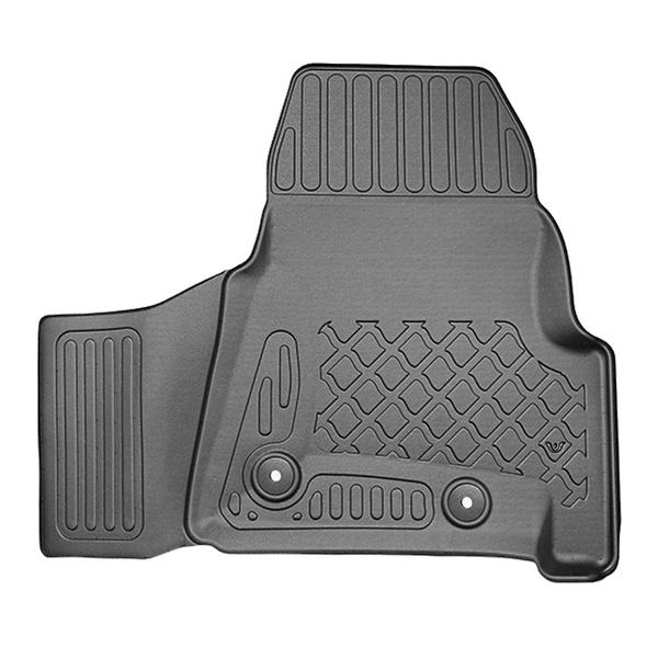 Tapis de sol en TPE adapté pour Ford Transit Custom Van (01.2013-....) - tapis de voiture - noir