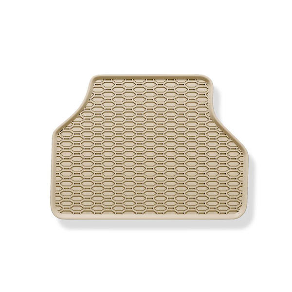 Tapis de sol en caoutchouc adapté pour BMW 5 E60, E61 (2003-2010) - tapis de voiture - beige