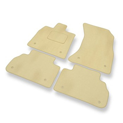 Tapis de Sol Velours adapté pour Audi Q5 II SUV (2017-....) - Premium tapis de voiture - beige