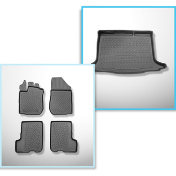 Kit tapis de coffre et tapis de voiture TPE pour: Dacia Sandero II Stepway Cross