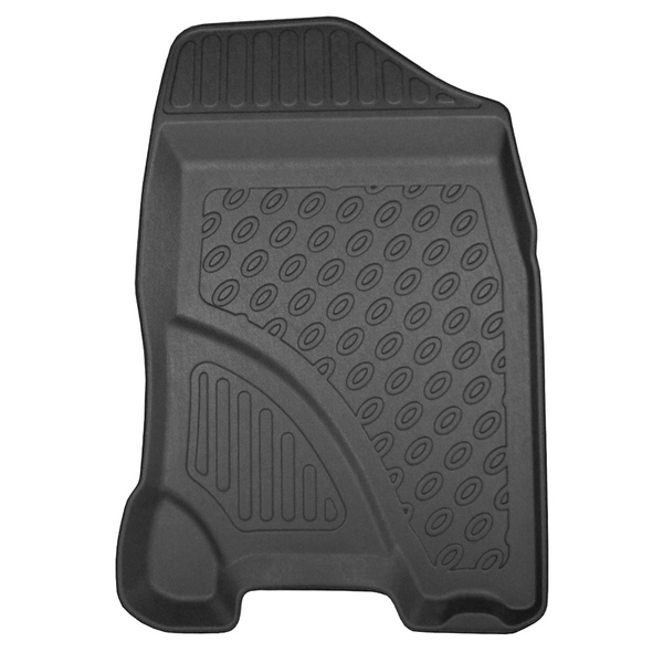 Tapis de sol en TPE adapté pour Nissan Navara NP300 Pick-Up (12.2015-10.2022) - crochets de fixation sur le plancher - tapis de voiture - noir