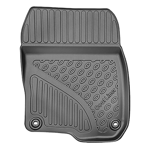 Tapis de sol en TPE adapté pour Honda CR-V V (RW) SUV (10.2018-....) - sans la troisième rangée de sièges; aussi pour la version hybride - tapis de voiture - noir