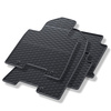 Tapis de sol en caoutchouc adapté pour Kia Sportage IV SUV (2016-2021) - tapis de voiture - noir - 4 pcs.