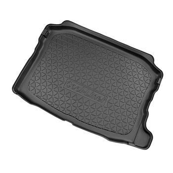 Tapis de coffre adapté pour Cupra Leon Mild-Hybrid Hayon (08.2022-....) - bac de coffre - protection de coffre voiture - coffre inférieur; modèles sans plancher amovible du coffre