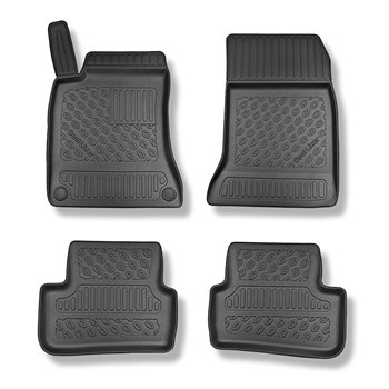 Tapis de sol en TPE adapté pour Mercedes-Benz CLA C117 Coupé (03.2013-03.2019) - tapis de voiture - noir