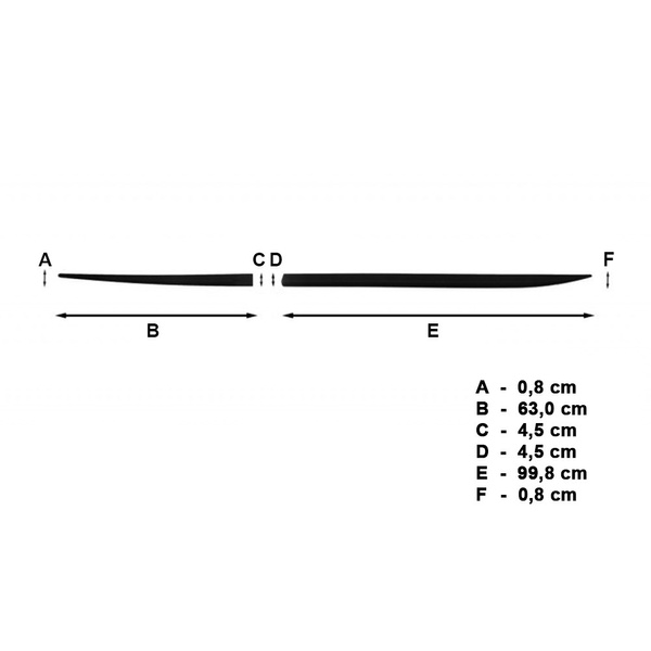 Plaques noires latérales de voiture Suzuki Vitara SUV (2015-....) - (longueur des protections: 998mm; 630mm)
