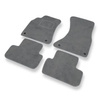 Tapis de Sol Velours adapté pour Audi A5 I 8T Coupé, Cabriolet (2007-2016) 5 portes - Premium tapis de voiture - gris