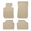 Tapis de sol en caoutchouc adapté pour BMW 3 E90, E91 Berline, Touring (2004-2013) - tapis de voiture - beige - 4 pcs.