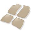Tapis de sol en caoutchouc adapté pour Volkswagen Passat B5 (1996-2005) - tapis de voiture - beige